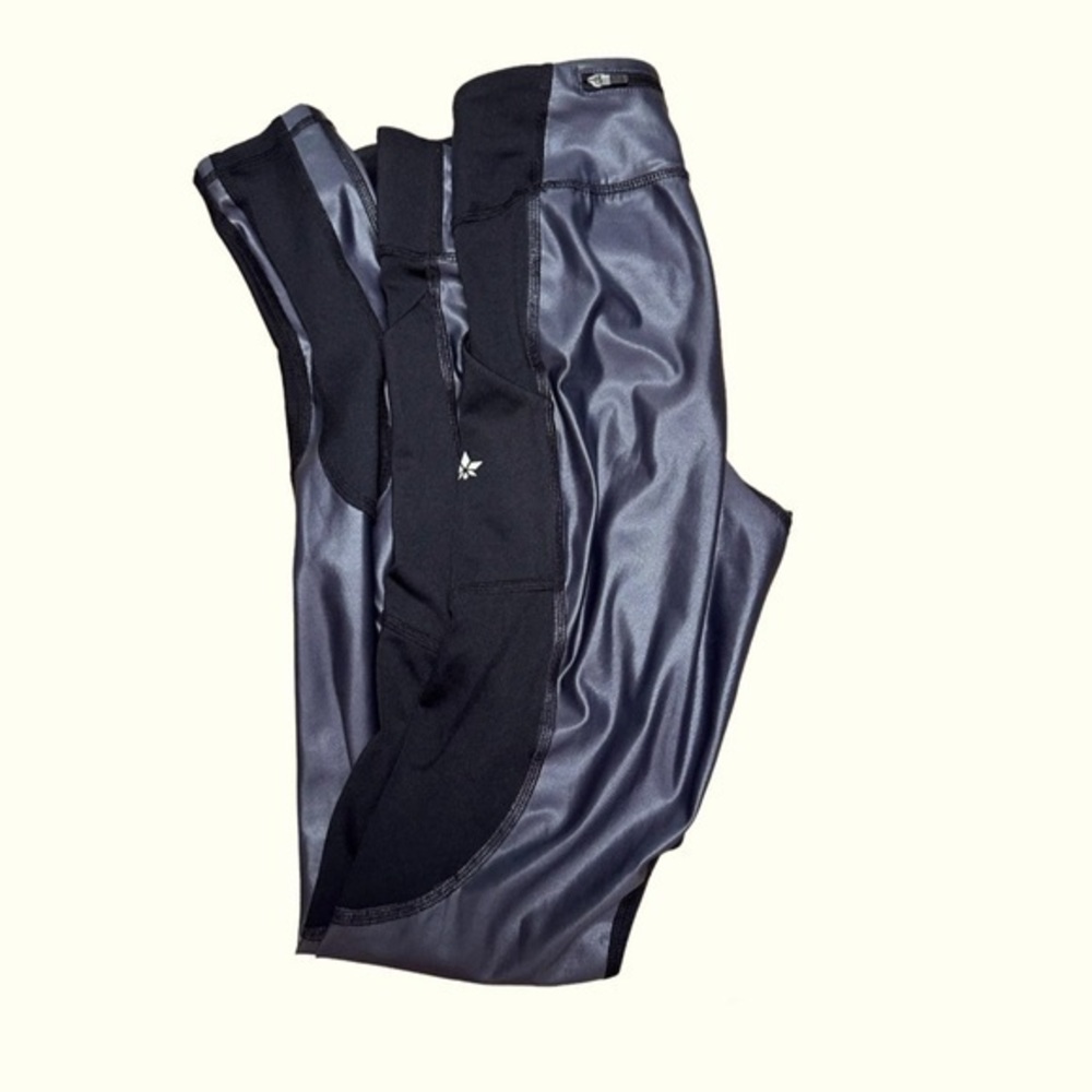 Acabada Astor Pants Leggings in Gunmetal/Black Small - Picture 3 of 4